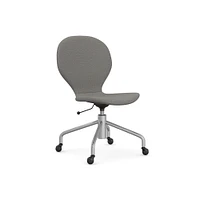 Scoop Upholstered Rolling Desk Chair | West Elm