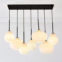 Sculptural -Light Ribbed Chandelier | West Elm