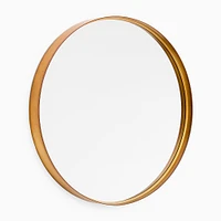 Deep Frame Round Thin Metal Wall Mirror | West Elm