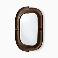 Modern Artful Bronze Metal Wall Mirror | West Elm