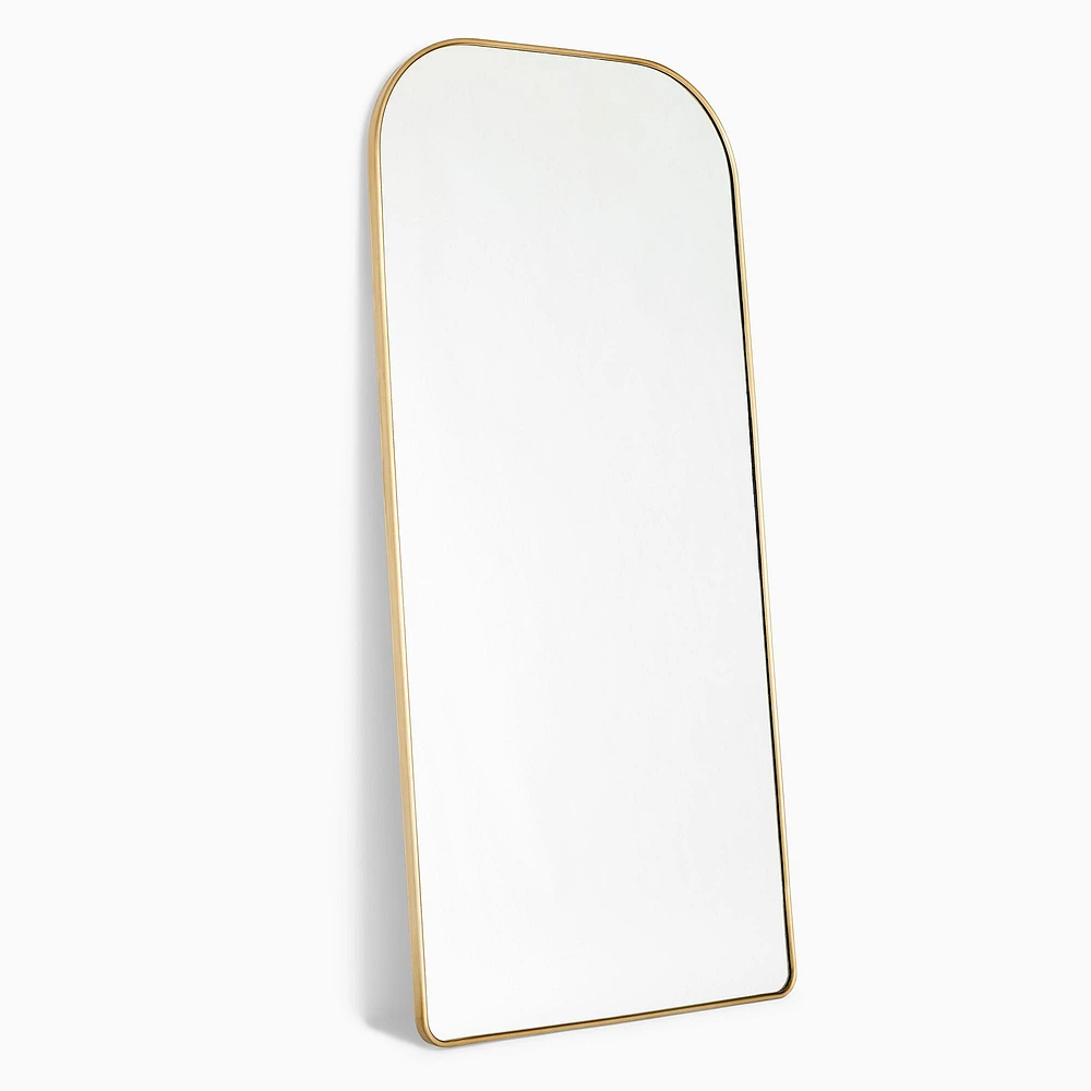 Streamline Oversized Wide Arch Metal Floor Mirror | West Elm