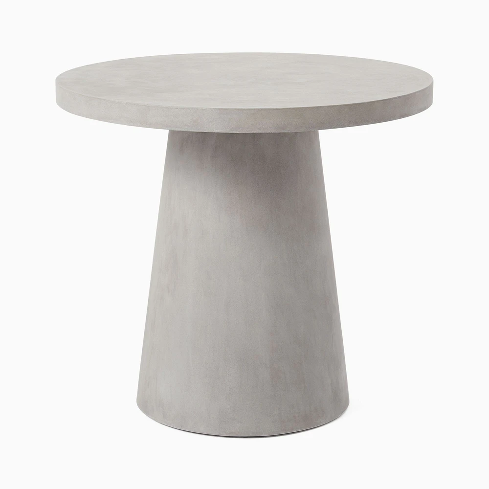 Concrete Indoor/Outdoor Pedestal Round Dining Table (32"–60") | West Elm