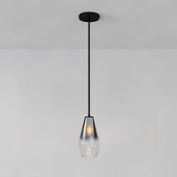 Sculptural Glass Geo Pendant Light - Large (Clear) | West Elm