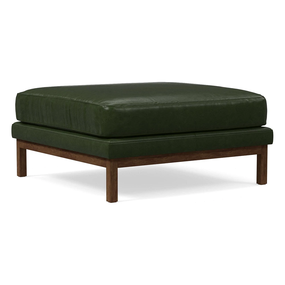 Dekalb Leather Ottoman | West Elm