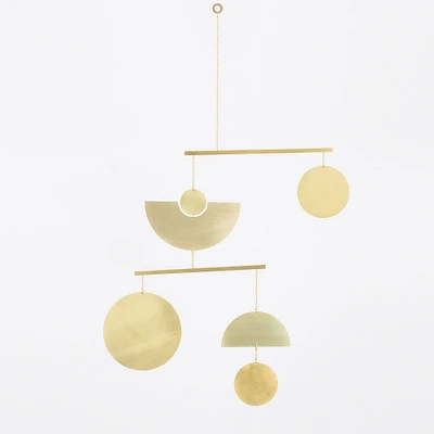 Circle & Line Swivel Mobile, Brass | West Elm