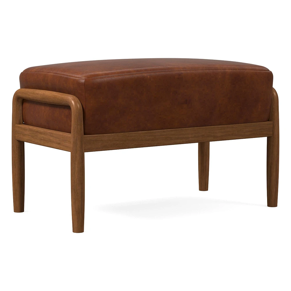 Open Box: Wilder Leather Ottoman | West Elm