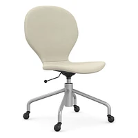 Scoop Upholstered Rolling Desk Chair | West Elm