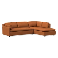 Marin Leather 2-Piece Bumper Chaise Sectional (114") | West Elm