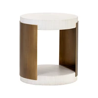 Round Concrete & Steel Side Table | West Elm