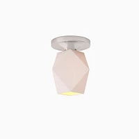 Sculptural Faceted Flush Mount | West Elm