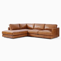 Haven Leather 2-Piece Bumper Chaise Sectional (108") | West Elm