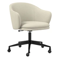 Wayne Leather Swivel Office Chair w/ Arms | West Elm