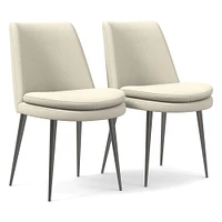 Finley Low-Back Leather Dining Chair (Set of 2) | West Elm