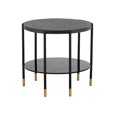 Lofted Gold-Footed Side Table | West Elm