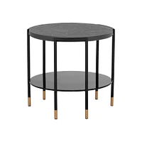 Lofted Gold-Footed Side Table | West Elm