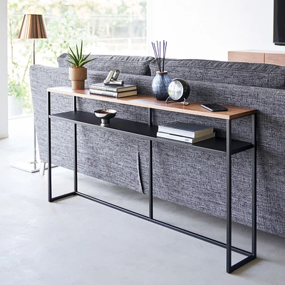 Yamazaki Sofa Back Console Table w/ Shelf (50") | West Elm