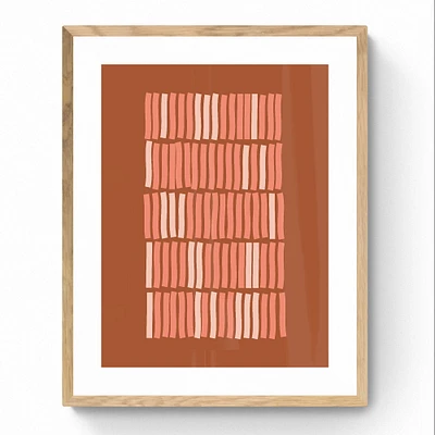 Terracotta Lines Framed Wall Art by Beth Vassalo | West Elm