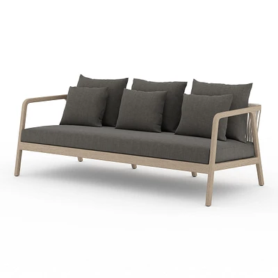 Rope & Wood Outdoor Sofa (81") | West Elm