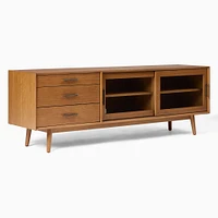 Mid-Century Glass Media Console (72"–80") | West Elm