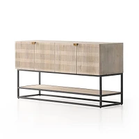 Carved Mango Wood Media Console (56") | West Elm