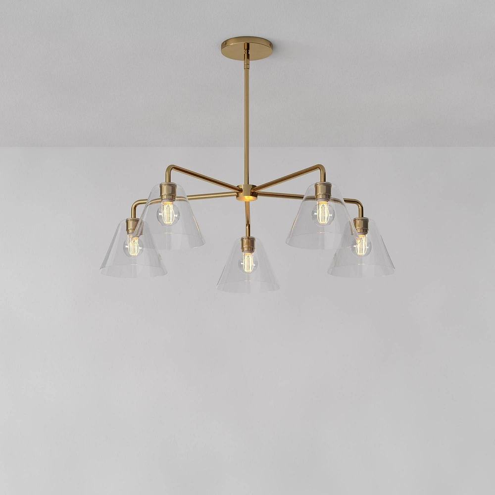 Sculptural 5-Light Cone Chandelier | West Elm