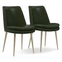 Finley Low-Back Leather Dining Chair (Set of 2) | West Elm