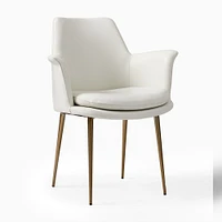 Finley Leather Dining Arm Chair | West Elm