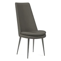 Finley High-Back Leather Dining Chair | West Elm