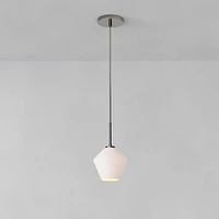 Sculptural Glass Geo Pendant Light - Large (Clear) | West Elm