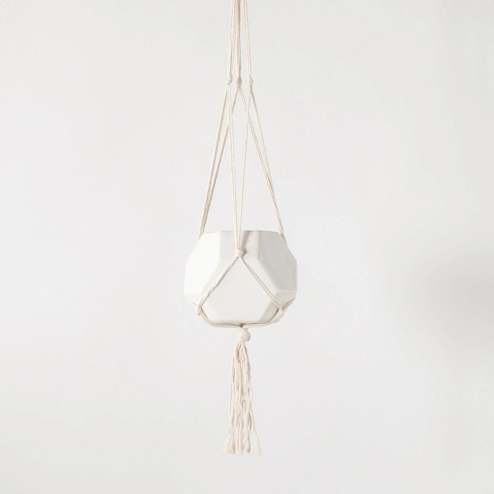 Convivial Woven Hanging Planter | West Elm