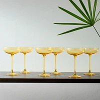 Estelle Colored Glass Champagne Coupe | West Elm