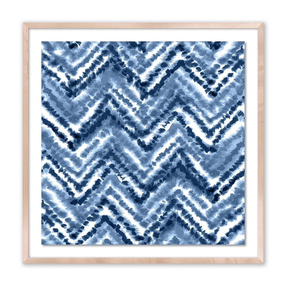 Chevron Stripe Framed Wall Art | West Elm