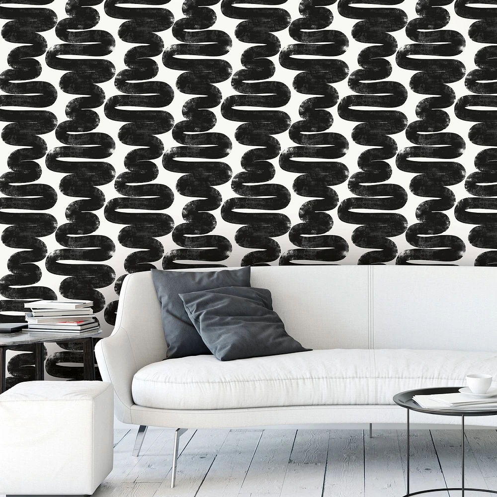 Wiggle Room Wallpaper by Bobby Berk for Tempaper | West Elm