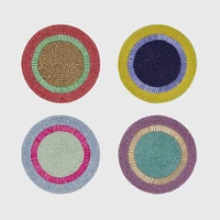 Joanna Buchanan Stripe Beaded Coasters (Set of 4) | West Elm