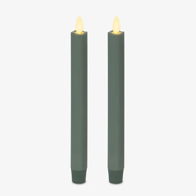 Wax-Dipped Moving Flame Taper Candles (Set of 2) | West Elm