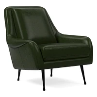 Lottie Leather Chair - Metal Legs | West Elm