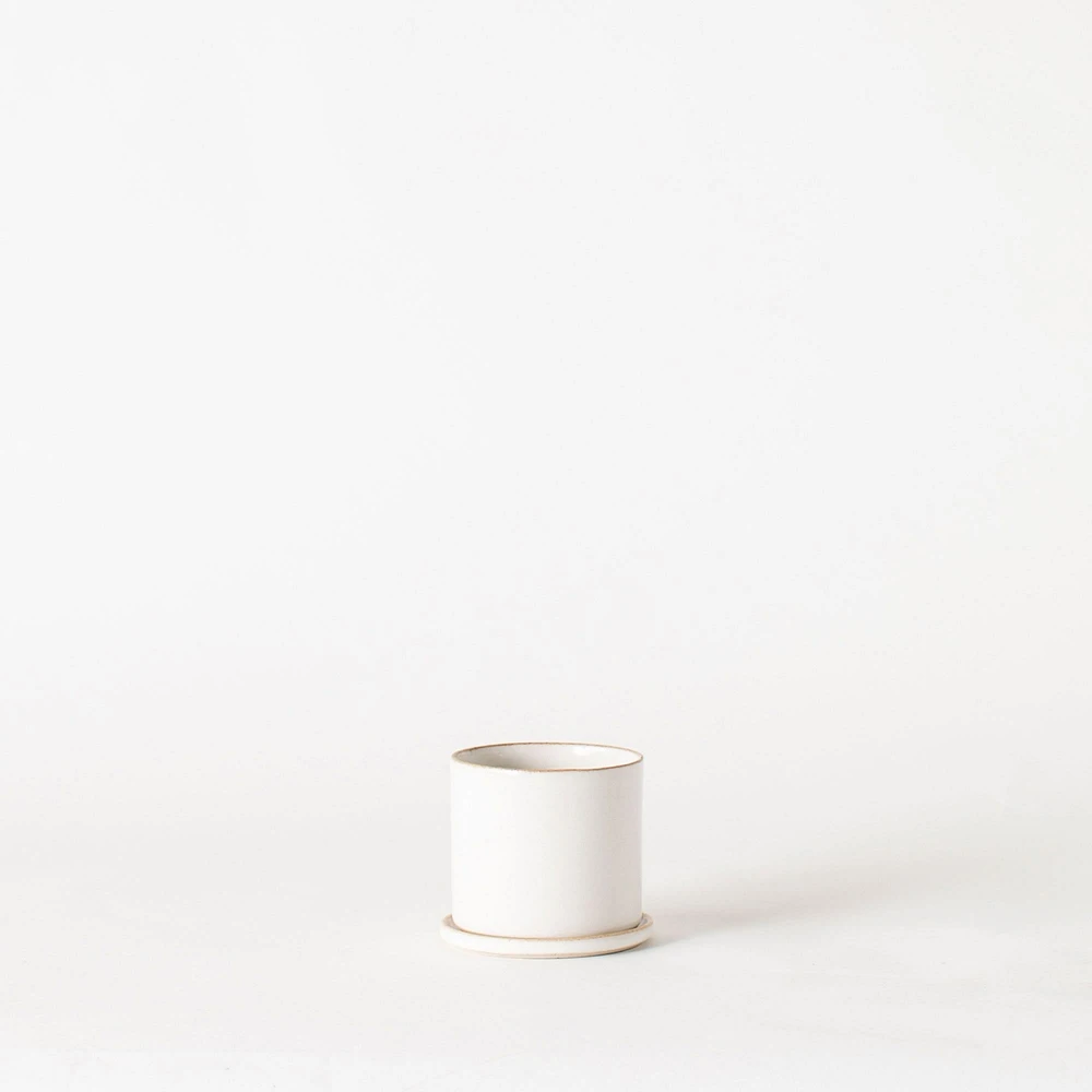 Convivial Minimal Stoneware Planters | West Elm