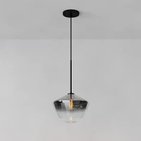 Sculptural Glass Geo Pendant Light - Large (Clear) | West Elm