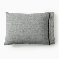 European Flax Linen Pom Sheet Set & Pillowcases | West Elm