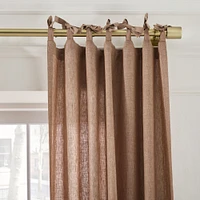 European Flax Linen Curtain w/ Tie Top | West Elm