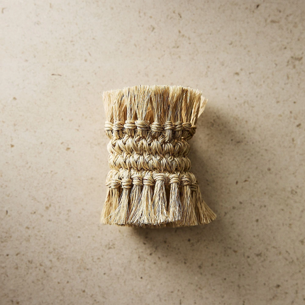 TALLO de OLIVO Fique Fringe Napkin Ring | West Elm