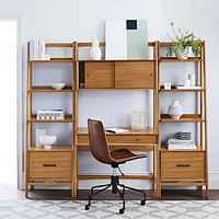 Mid-Century Wall Desk & Shelf Set (82") | West Elm