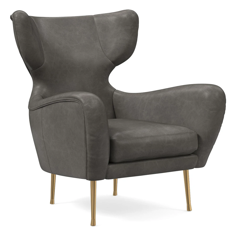 Lucia Leather Wing Chair