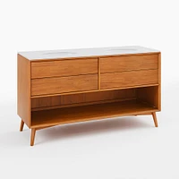 Mid-Century Open Storage Double Bathroom Vanity (63") - Acorn | West Elm