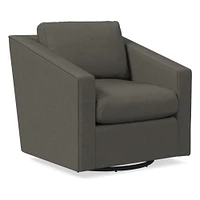 Tessa Deco Leather Swivel Chair | West Elm