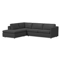 Harris Leather 2-Piece Sleeper Sectional w/ Bumper Chaise (111") | West Elm