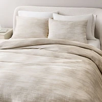 Silky TENCEL™ Striated Duvet Cover & Shams | West Elm