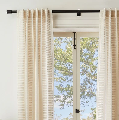 Linen Cotton Ladder Sheer Curtain | West Elm