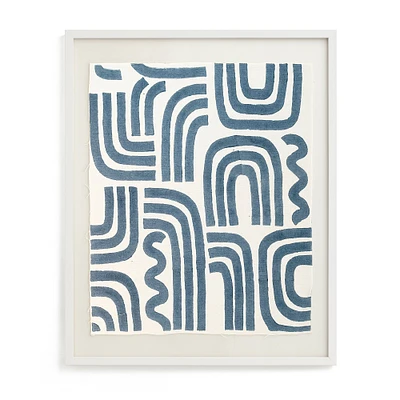 "Brush Stroke" Framed Textile Art by Minted for West Elm | West Elm