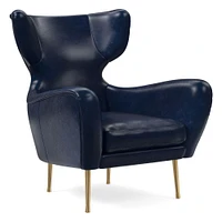 Lucia Leather Wing Chair